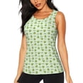 thumbnail image 1 of Easygdp Green Avocado Women's Workout Tank Top, Running Top, Hiking Shirt, Quick-Dry for Running, Yoga, Hiking - Large, 1 of 9