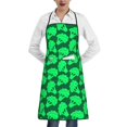 thumbnail image 1 of Easygdp Green Broccoli Apron Waterdrop Resistant with 2 Pockets,Oil Resistant Cooking Kitchen Chef Apron for Women Men, 1 of 7