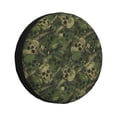 thumbnail image 1 of Easygdp Green Camouflage Skull Wheel Cover,Spare Tire Cover,4-17in Spare Tire Cover Universal Fit for Trailer, Car, Truck, SUV, Jeep-15 inch, 1 of 6