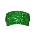 thumbnail image 1 of Easygdp Green Glitter Stretchy Visor - Unisex Visor Hat for Men and Women, UPF 50 Sun Protection Visor, Ultra-Light, 1 of 8