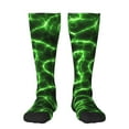 thumbnail image 1 of Easygdp Green Lightning Soccer Socks Sport Knee High Socks Calf Compression Athletic Socks for Men and Women, 1 of 9