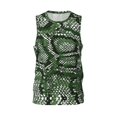 thumbnail image 1 of Easygdp Green Snakeskin Men's Mesh Basketball Jersey Quick Drying Sleeveless Shirts Fitted Muscle Tank Tops Sport Round Neck T-Shirt - X-Large, 1 of 9
