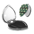 thumbnail image 1 of Easygdp Green Squares Travel Makeup Mirror, 2X Magnifying Mirror 2-Sided Travel Essential Mirror, Magnetic Portable Mirror-Heart Shape, 1 of 9