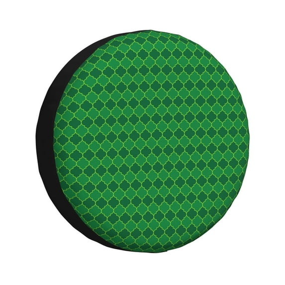 Easygdp Green St. Patrick’s day Wheel Cover,Spare Tire Cover,4-17in Spare Tire Cover Universal Fit for Trailer, Car, Truck, SUV, Jeep-16 inch