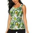 thumbnail image 1 of Easygdp Green Tropical Women's Workout Tank Top, Running Top, Hiking Shirt, Quick-Dry for Running, Yoga, Hiking - Medium, 1 of 9