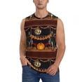 thumbnail image 1 of Easygdp Halloween Decoration Men's Breathable Tank Tops Sleeveless Sporty T Shirts for Basketball, Mountaineering, Bodybuilding -Large, 1 of 8