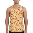 thumbnail image 1 of Easygdp Halloween Elements Men's Tank Top, Sleeveless Muscle T Shirts, Breathable, Quick-Dry, Loose for Gym, Running, Fitness -, 1 of 9