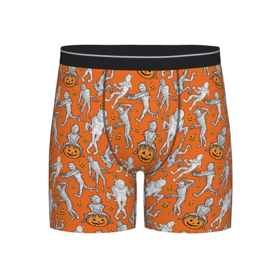 Easygdp Halloween Mummy Men's Boxer Briefs Men’s Underwear Boxer Briefs for Men