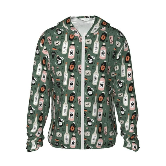 Easygdp Halloween Potions Lightweight Long Sleeve Sun Shirt Sports long-Sleeved Sun Protective Clothing, Quick Drying Breathable-Large