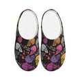 thumbnail image 1 of Easygdp Halloween Skeleton Slippers for Women Mens Winter Warm Home Slippers Plush Slip on House Slippers for Indoor Outdoor Shoes-11, 1 of 7