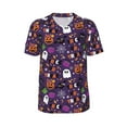 thumbnail image 1 of Easygdp Halloween Sweet Candy Men's Muscle T-Shirt Men's Baseball Short Sleeves, for Gym Workout Athletic with Button - Medium, 1 of 9