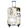 thumbnail image 1 of Easygdp Hand Drawn Animals Double-Sided Printed Elastic Suitcase Protective Cover,Invisible Zipper, Business Trip Luggage Cases,Washable And Resistant To Falling -Medium, 1 of 9