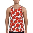 thumbnail image 1 of Easygdp Hand Drawn Tomatoes Men's Tank Top, Sleeveless Muscle T Shirts, Breathable, Quick-Dry, Loose for Gym, Running, Fitness - XX-Large, 1 of 9