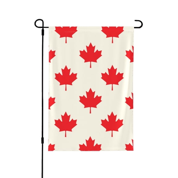 Easygdp Happy Canada Day Garden Flag Yard Flag Welcome Flag, Double-Sided, Weather Resistant for Outdoor Decor - 28"x40"