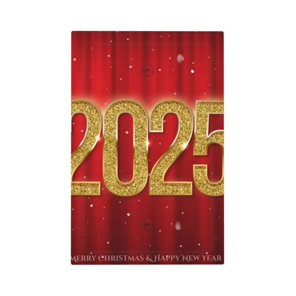 Easygdp Happy New Year 2025 Decorator Light Switch or Receptacle Outlet Wall Plate Decorator Wall Plate Child Safe Outlet Cover-Style V