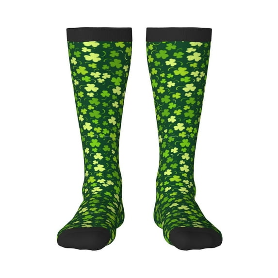 Easygdp Happy St. Patrick's day Soccer Socks Sport Knee High Socks Calf Compression Athletic Socks for Men and Women