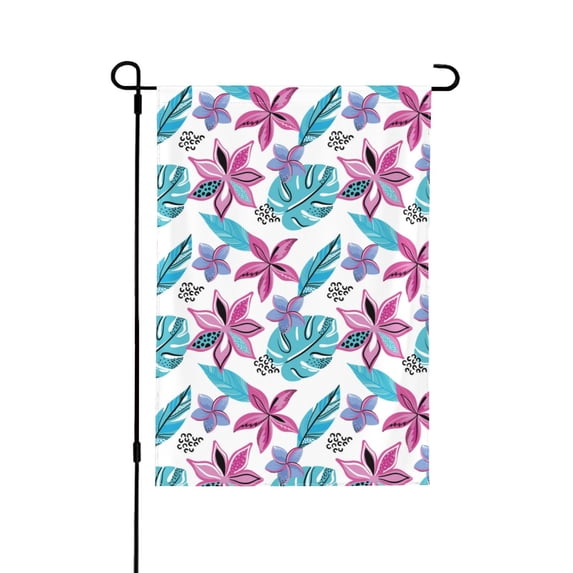 Easygdp Hawaiian Style Garden Flag Yard Flag Welcome Flag, Double-Sided, Weather Resistant for Outdoor Decor - 28"x40"