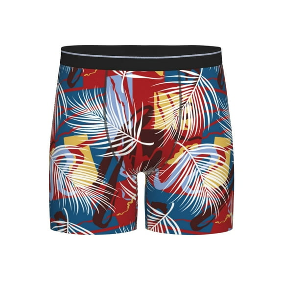 Easygdp Hawaiian Style Men's Boxer Briefs Men’s Underwear Boxer Briefs for Men