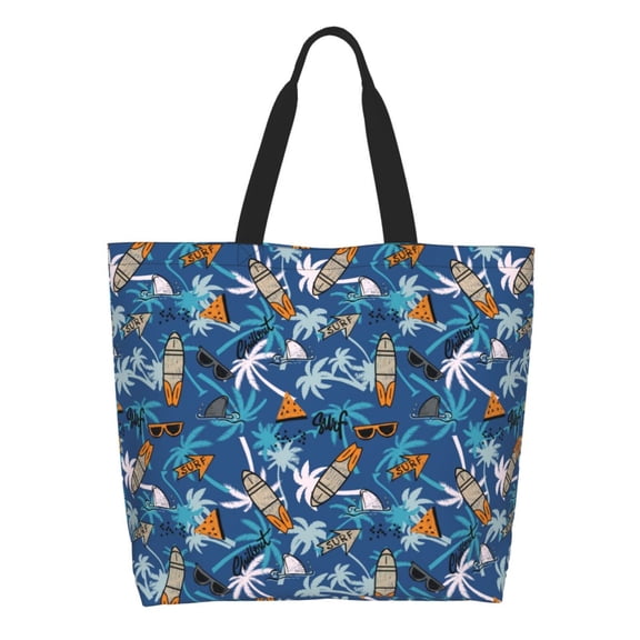 Easygdp Hawaiian Style Tote Bags for Women,Women Travel Shoulder Bags Handbags,Big Capacity Shopping Work Bag