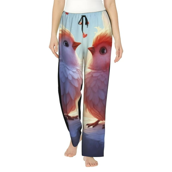 Easygdp Heart Sky Bird Couple Women's Drawstring Pajama Pants | Lounge Joggers Sweatpants | Comfy Sleepwear | Yoga Pants-XX-Large