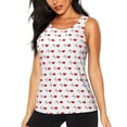 thumbnail image 1 of Easygdp Heartbeat Symbol Women's Workout Tank Top, Running Top, Hiking Shirt, Quick-Dry for Running, Yoga, Hiking - X-Large, 1 of 9