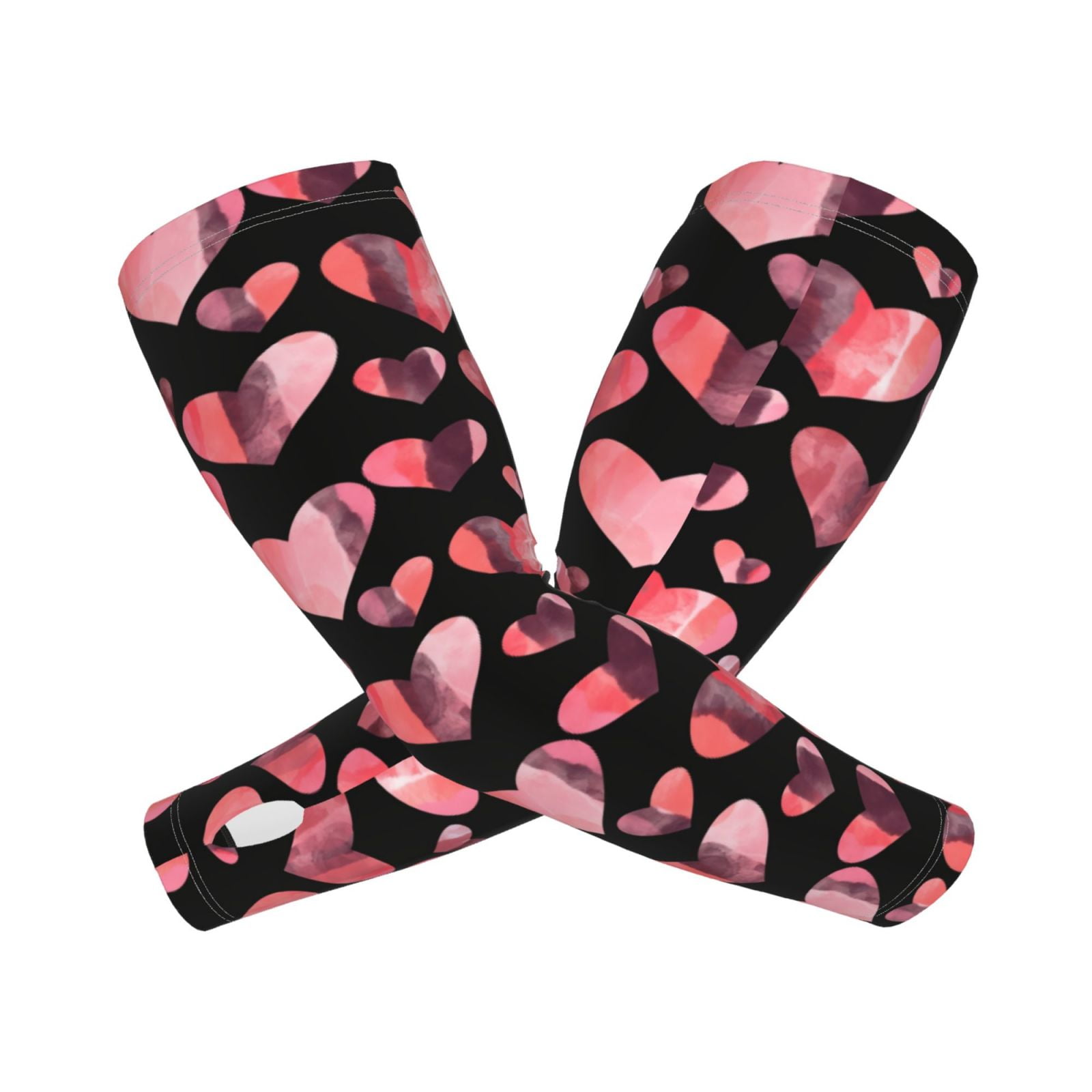 Easygdp Hearts Cooling Sun Sleeves Arm Sleeves for Men & Women