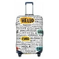 thumbnail image 1 of Easygdp Hello Double-Sided Printed Elastic Suitcase Protective Cover,Invisible Zipper, Business Trip Luggage Cases,Washable And Resistant To Falling -Small, 1 of 9