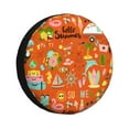thumbnail image 1 of Easygdp Hello Summer Automobile Tire Dust Cover, 14-17in Spare Tire Cover Universal Fit for Trailer, Car, Truck, SUV, Jeep - 14 inch, 1 of 9