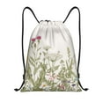 thumbnail image 1 of Easygdp Herbs and Wildflowers Drawstring Backpack, Beach Sackpack, Travel Sackpack Lightweight for Sports, Gym, Travel, Swimming - Small, 1 of 9
