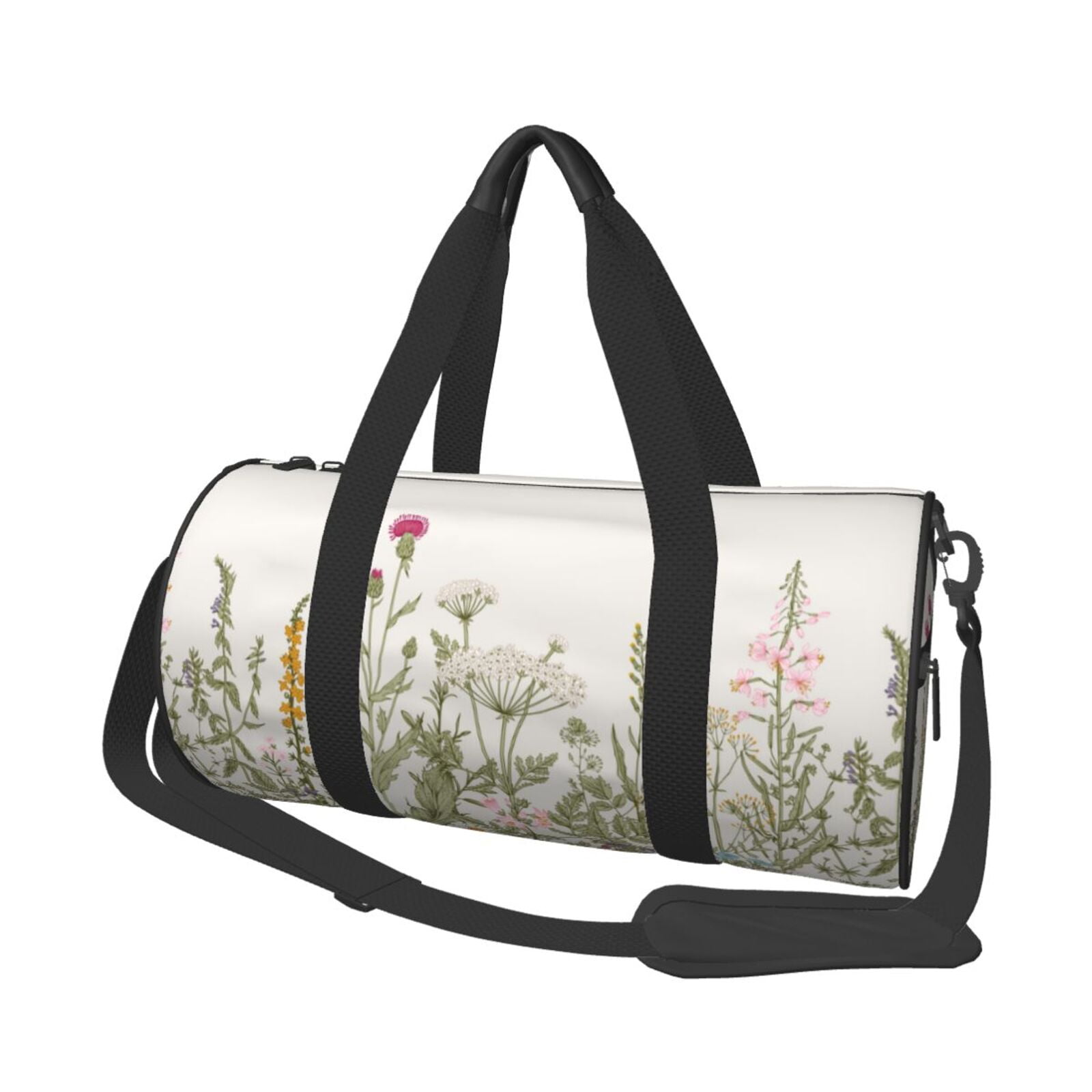 Easygdp Herbs and Wildflowers Travel Duffle Bag,Carry on Bag Travel