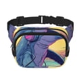 thumbnail image 1 of Easygdp Hip-Hop DJ Dolphin Fanny Packs for Women Men, Belt Bag, Fashion Crossbody Bags, for Workout/Running/Hiking, 1 of 9
