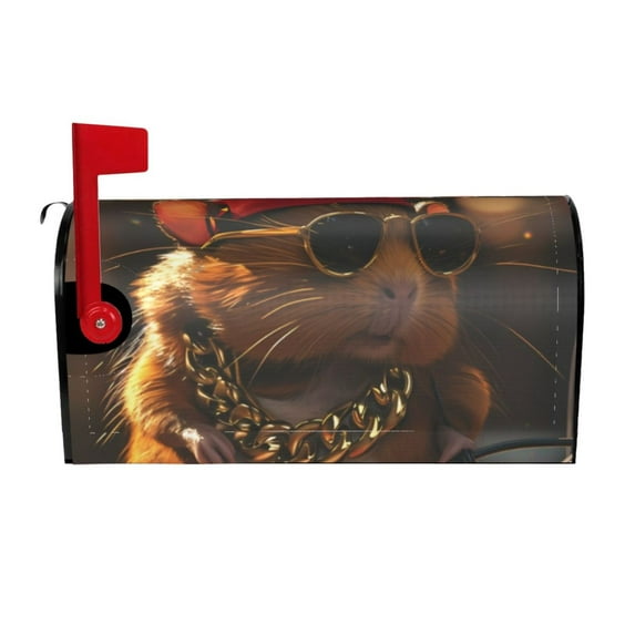 Easygdp Hip-Hop Guinea Pig. Mailbox Covers Garden Outdoor Yard Outside Farmhouse Home Decor 21x18 in& 25.5x21 in-