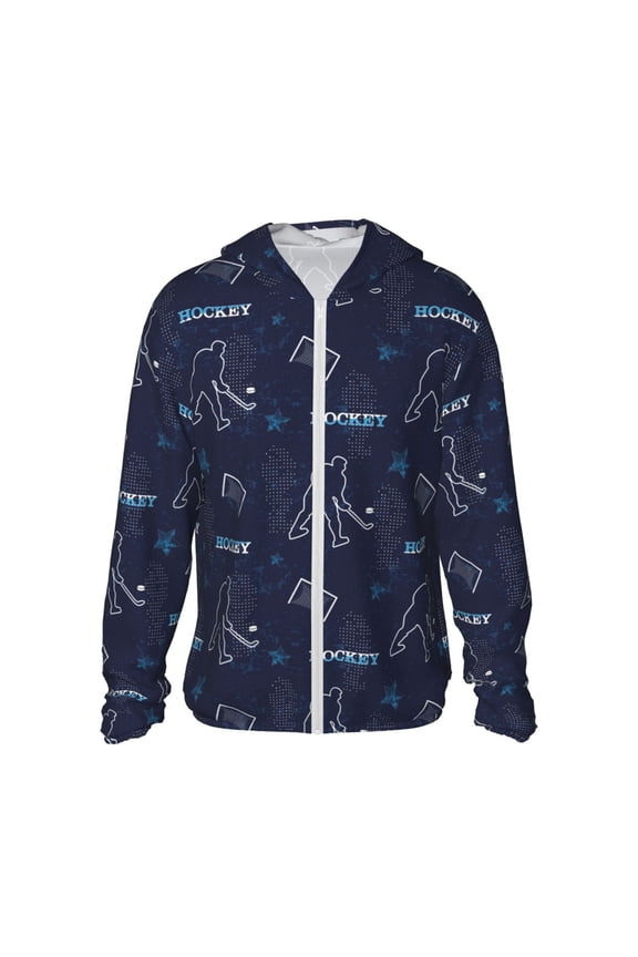 Hockey Players Lightweight Long Sleeve Sun Shirt Sports long-Sleeved Sun Protective Clothing, Quick Drying Breathable-3X-Large