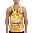 thumbnail image 1 of Easygdp Honey Bee Men's Tank Top, Sleeveless Muscle T Shirts, Breathable, Quick-Dry, Loose for Gym, Running, Fitness - XX-Large, 1 of 9