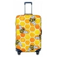 thumbnail image 1 of Easygdp Honeycombs Double-Sided Printed Elastic Suitcase Protective Cover,Invisible Zipper, Business Trip Luggage Cases,Washable And Resistant To Falling -X-Large, 1 of 9