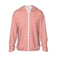 thumbnail image 1 of Easygdp Houndstooth With Red And White Lightweight Long Sleeve Sun Shirt Sports long-Sleeved Sun Protective Clothing, Quick Drying Breathable-Large, 1 of 7