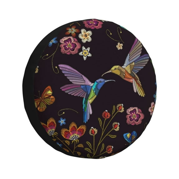 Easygdp Humming Bird Automobile Tire Dust Cover, 14-17in Spare Tire Cover Universal Fit for Trailer, Car, Truck, SUV, Jeep - 16 inch