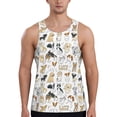 thumbnail image 1 of Easygdp I Love Dogs Men's Tank Top, Sleeveless Muscle T Shirts, Breathable, Quick-Dry, Loose for Gym, Running, Fitness - Large, 1 of 9