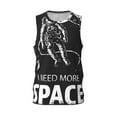 thumbnail image 1 of Easygdp I Need More Space Men's Mesh Basketball Jersey Quick Drying Sleeveless Shirts Fitted Muscle Tank Tops Sport Round Neck T-Shirt - Small, 1 of 9