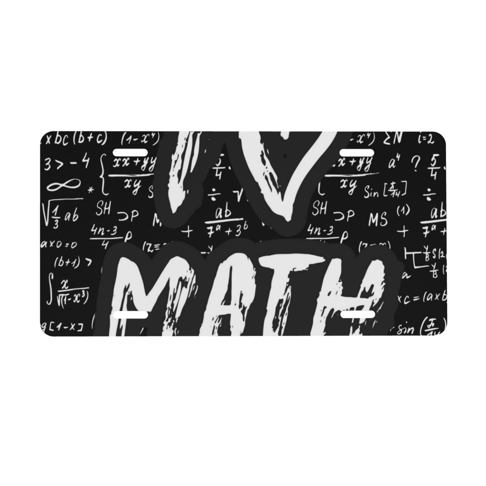 Easygdp I love Math License Plate Car Front License Plate Car ...