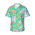thumbnail image 1 of Easygdp Icecream Truck Men's Hawaiian Shirts Print Lapel Short Sleeve for Beach, vacation, party, casual occasions - XX-Large, 1 of 9