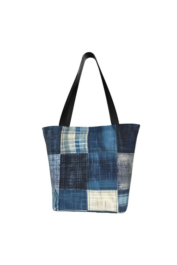 Indigo Patchwork Quilt Shoulder Bags for Women,Crossbody Bags Shoulder Purse Handbag for Women