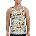 thumbnail image 1 of Easygdp Insects and Flowers Men's Tank Top, Sleeveless Muscle T Shirts, Breathable, Quick-Dry, Loose for Gym, Running, Fitness - 3X-Large, 1 of 9