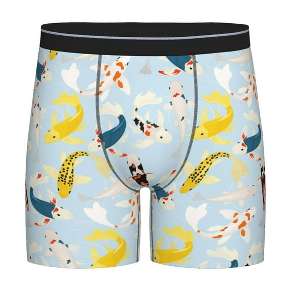 Easygdp Japanese Carps Men's Boxer Briefs Men’s Underwear Boxer Briefs for Men
