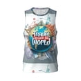 thumbnail image 1 of Easygdp Jelly Fish Men's Mesh Basketball Jersey Quick Drying Sleeveless Shirts Fitted Muscle Tank Tops Sport Round Neck T-Shirt - XX-Large, 1 of 9