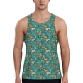 thumbnail image 1 of Easygdp Jungle Animals Men's Tank Top, Sleeveless Muscle T Shirts, Breathable, Quick-Dry, Loose for Gym, Running, Fitness - 3X-Large, 1 of 9