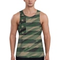 thumbnail image 1 of Easygdp Jungle Green Camo USA Flag Men's Tank Top, Sleeveless Muscle T Shirts, Breathable, Quick-Dry, Loose for Gym, Running, Fitness - Large, 1 of 9