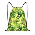 thumbnail image 1 of Easygdp Kiwi and Avocado Drawstring Backpack, Beach Sackpack, Travel Sackpack Lightweight for Sports, Gym, Travel, Swimming - Medium, 1 of 9