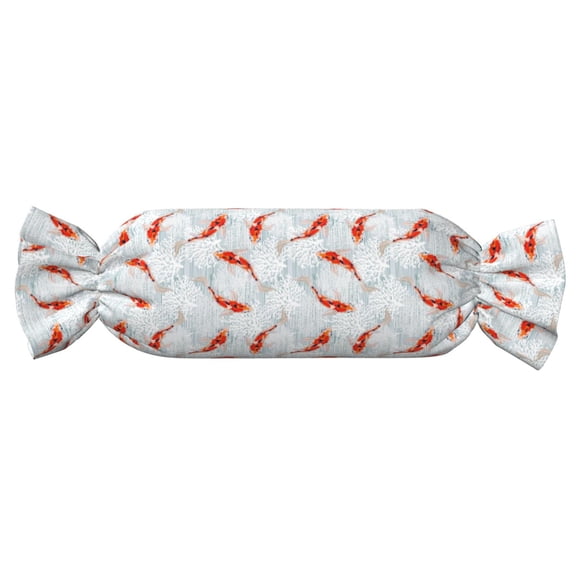 Easygdp Koi Fish Corals,Spring Summer Candy Pillow Cylindrical Pillows Sofa Pillow Neck Hand Support Pillows Lumbar Pillows Including Insert