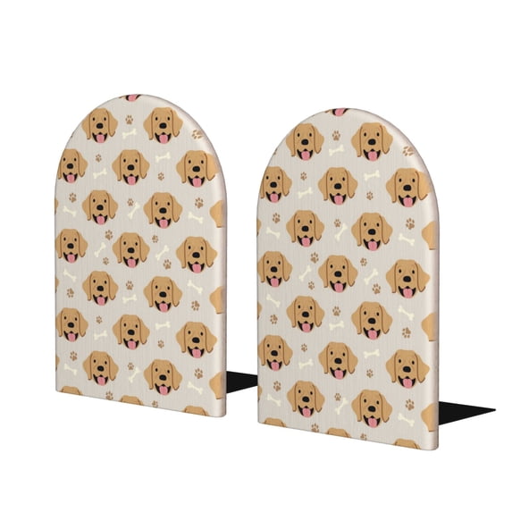 Easygdp Labrador Retriever Dog 2 Pcs Bookend Large Capacity Office Book Ends for Home Office Library School Study Decoration